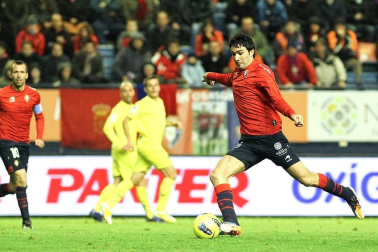 Imágenes del partido entre Osasuna y Villarreal que se ha disputado este domingo en Pamplona