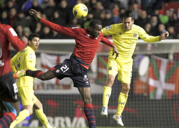 Imágenes del partido entre Osasuna y Villarreal que se ha disputado este domingo en Pamplona