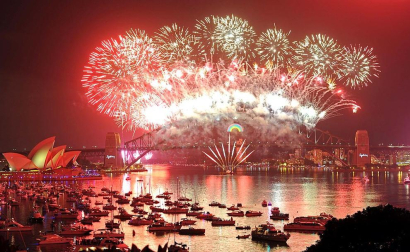 Imágenes de las celebraciones en distintas partes del mundo de la llegada del Año Nuevo 2012 y la despedida de 2011 en la tradicional Nochevieja.