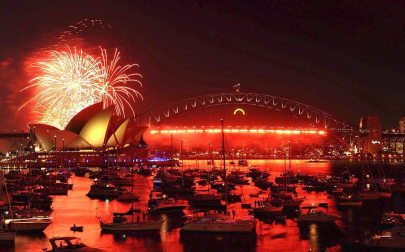 Imágenes de las celebraciones en distintas partes del mundo de la llegada del Año Nuevo 2012 y la despedida de 2011 en la tradicional Nochevieja.