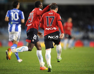 Imagen del partido de la 18ª jornada de Liga entre Real Sociedad y Osasuna