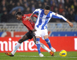 Imagen del partido de la 18ª jornada de Liga entre Real Sociedad y Osasuna