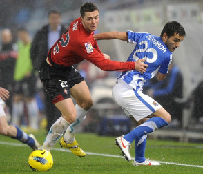 Imagen del partido de la 18ª jornada de Liga entre Real Sociedad y Osasuna