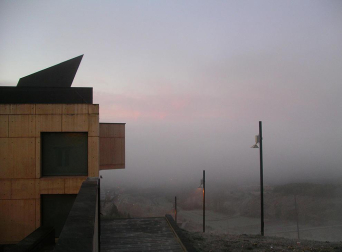 La Cuenca de Pamplona ha amanecido esta mañana rodeada por la niebla