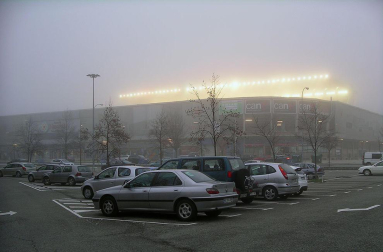 La Cuenca de Pamplona ha amanecido esta mañana rodeada por la niebla