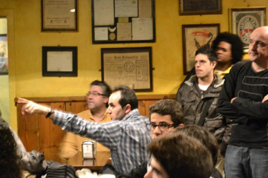 Los pamploneses disfrutan del partido de ida de cuartos de final de la Copa del Rey que enfrentó a Real Madrid y Barça