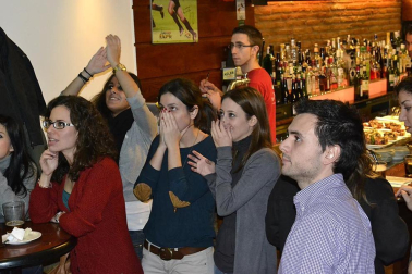 Los pamploneses disfrutan del partido de ida de cuartos de final de la Copa del Rey que enfrentó a Real Madrid y Barça