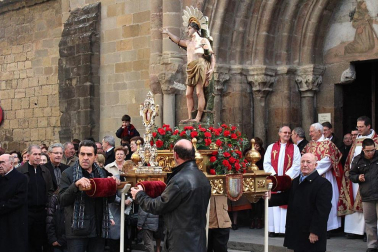 Sangüesa honra a San Sebastián