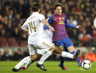Imágenes del partido de vuelta en los cuatro de final de la Copa del Rey, disputado entre el Barcelona y el Real Madrid en el Camp Nou.