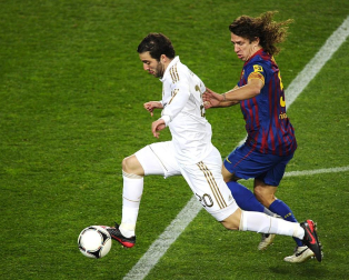 Imágenes del partido de vuelta en los cuatro de final de la Copa del Rey, disputado entre el Barcelona y el Real Madrid en el Camp Nou.