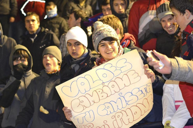 Los aficionados de Osasuna han disfrutado este sábado de la vicoria de su equipo ante el Barcelona