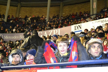 Los aficionados de Osasuna han disfrutado este sábado de la vicoria de su equipo ante el Barcelona