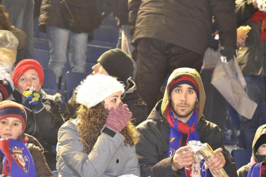 Los aficionados de Osasuna han disfrutado este sábado de la vicoria de su equipo ante el Barcelona
