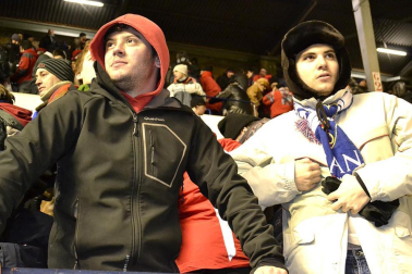 Los aficionados de Osasuna han disfrutado este sábado de la vicoria de su equipo ante el Barcelona