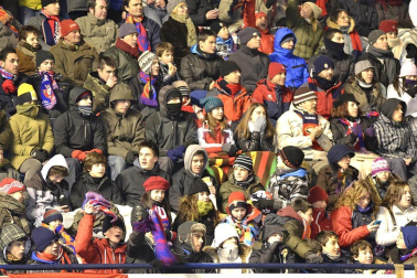 Los aficionados de Osasuna han disfrutado este sábado de la vicoria de su equipo ante el Barcelona