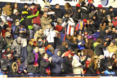 Los aficionados de Osasuna han disfrutado este sábado de la vicoria de su equipo ante el Barcelona