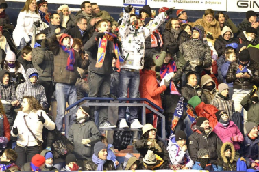 Los aficionados de Osasuna han disfrutado este sábado de la vicoria de su equipo ante el Barcelona