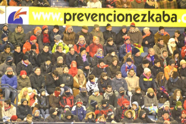 Los aficionados de Osasuna han disfrutado este sábado de la vicoria de su equipo ante el Barcelona
