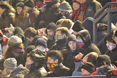 Los aficionados de Osasuna han disfrutado este sábado de la vicoria de su equipo ante el Barcelona