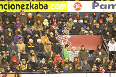 Los aficionados de Osasuna han disfrutado este sábado de la vicoria de su equipo ante el Barcelona