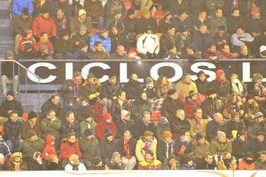 Los aficionados de Osasuna han disfrutado este sábado de la vicoria de su equipo ante el Barcelona