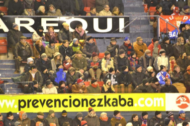 Los aficionados de Osasuna han disfrutado este sábado de la vicoria de su equipo ante el Barcelona