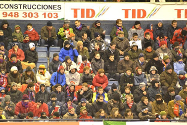 Los aficionados de Osasuna han disfrutado este sábado de la vicoria de su equipo ante el Barcelona