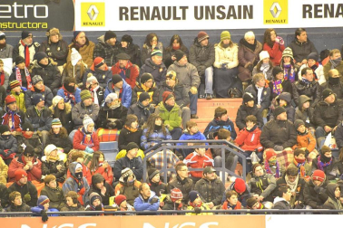 Los aficionados de Osasuna han disfrutado este sábado de la vicoria de su equipo ante el Barcelona