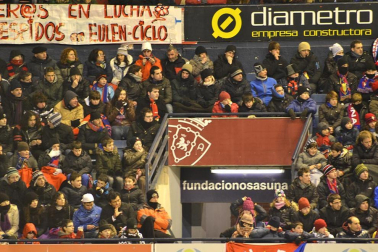 Los aficionados de Osasuna han disfrutado este sábado de la vicoria de su equipo ante el Barcelona