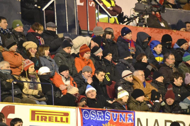 Los aficionados de Osasuna han disfrutado este sábado de la vicoria de su equipo ante el Barcelona