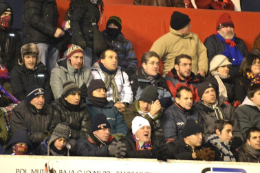 Los aficionados de Osasuna han disfrutado este sábado de la vicoria de su equipo ante el Barcelona