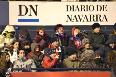 Los aficionados de Osasuna han disfrutado este sábado de la vicoria de su equipo ante el Barcelona
