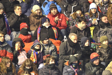 Los aficionados de Osasuna han disfrutado este sábado de la vicoria de su equipo ante el Barcelona