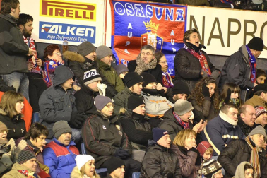 Los aficionados de Osasuna han disfrutado este sábado de la vicoria de su equipo ante el Barcelona