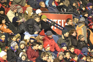 Los aficionados de Osasuna han disfrutado este sábado de la vicoria de su equipo ante el Barcelona