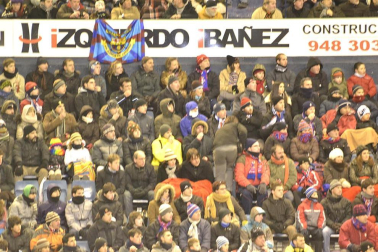 Los aficionados de Osasuna han disfrutado este sábado de la vicoria de su equipo ante el Barcelona