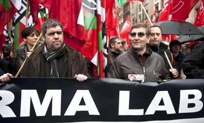 Movilizaciones convocadas por UGT y CCOO en las principales ciudades españolas como protesta y rechazo a la reforma laboral aprobada por el Gobierno de Rajoy.