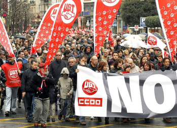 Movilizaciones convocadas por UGT y CCOO en las principales ciudades españolas como protesta y rechazo a la reforma laboral aprobada por el Gobierno de Rajoy.