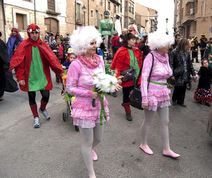 Ambiente, colorido, disfraces y multitud de personajes en las celebraciones de los Carnavales 2012 por las calles de Tafalla.