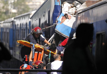 Imágenes tomadas tras al accidente ferroviario de Buenos Aires de este miércoles 22 de febrero