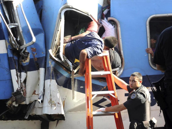 Imágenes tomadas tras al accidente ferroviario de Buenos Aires de este miércoles 22 de febrero