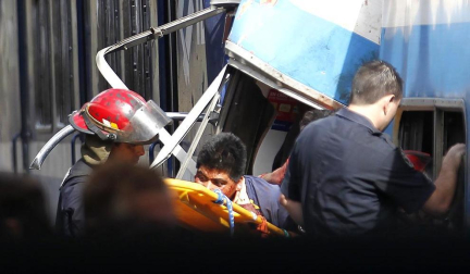 Imágenes tomadas tras al accidente ferroviario de Buenos Aires de este miércoles 22 de febrero