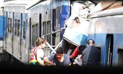 Imágenes tomadas tras al accidente ferroviario de Buenos Aires de este miércoles 22 de febrero
