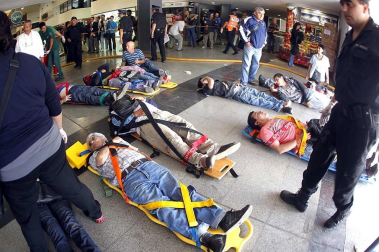 Imágenes tomadas tras al accidente ferroviario de Buenos Aires de este miércoles 22 de febrero