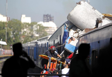 Imágenes tomadas tras al accidente ferroviario de Buenos Aires de este miércoles 22 de febrero