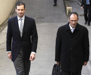 Varias imágenes de la llegada de Urdangarín a los juzgados de Palma