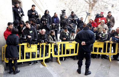 Varias imágenes de la llegada de Urdangarín a los juzgados de Palma