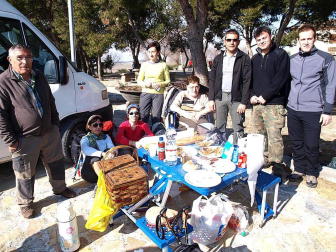 Imágenes de los peregrinos que parten desde la Ribera hacia Javier