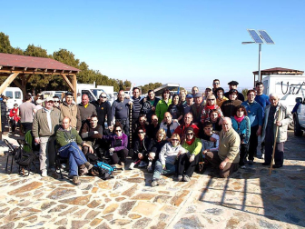 Imágenes de los peregrinos que parten desde la Ribera hacia Javier