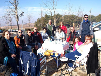 Imágenes de los peregrinos que parten desde la Ribera hacia Javier